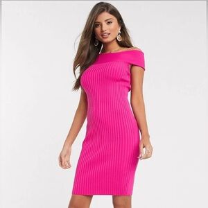Ted Baker Rosino Cold Shoulder Ribbed Bodycon Dress